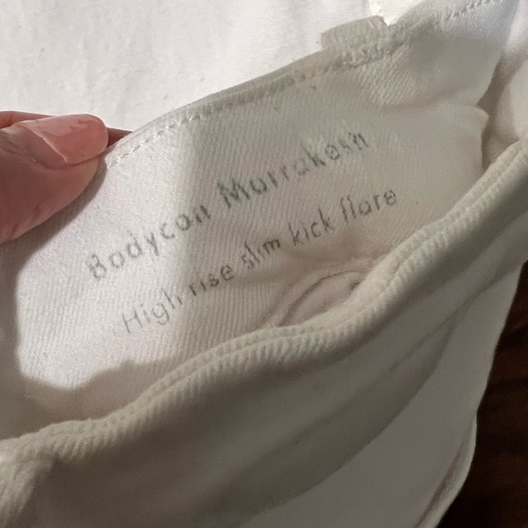 M.i.h. Power White Marakesh Stretch Slim Kick Flare Jean Sz 26 - Picture 5 of 11